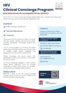Image of HIV clinical concierge program factsheet